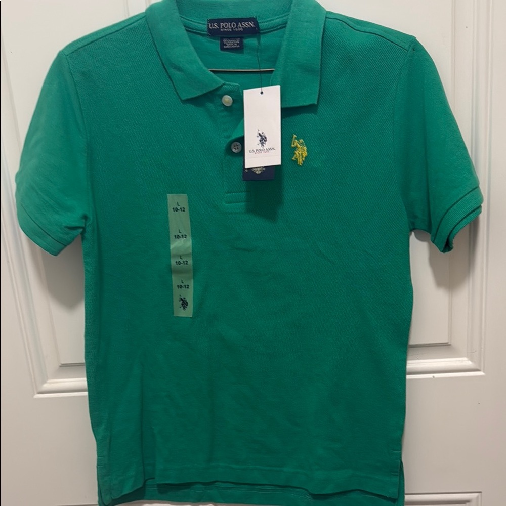 U.S. Polo Assn. Kids Green Polo Shirt